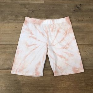 Pink Tie Dye Bike Shorts